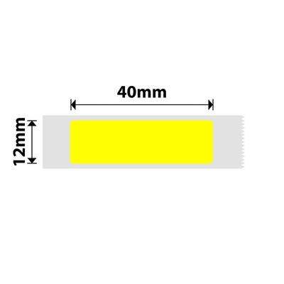 NIIMBOT - D11_H Only - 12x40mm - Yellow - Dual Colour - Red & Black Text - 155 Labels