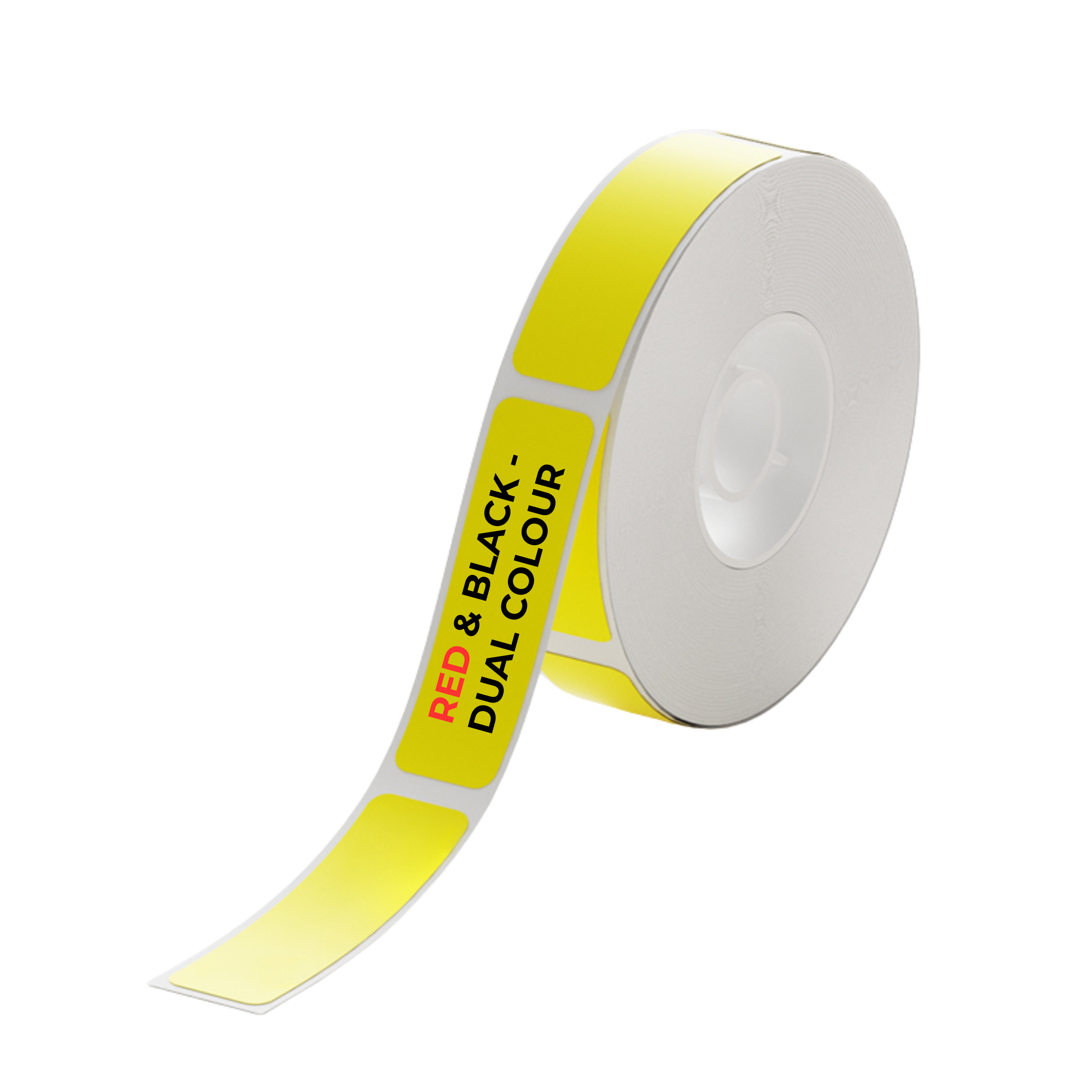 NB827 - Niimbot - D11-H Only - 12x40mm - 155 Yellow - Dual Colour - Red & Black Text Labels