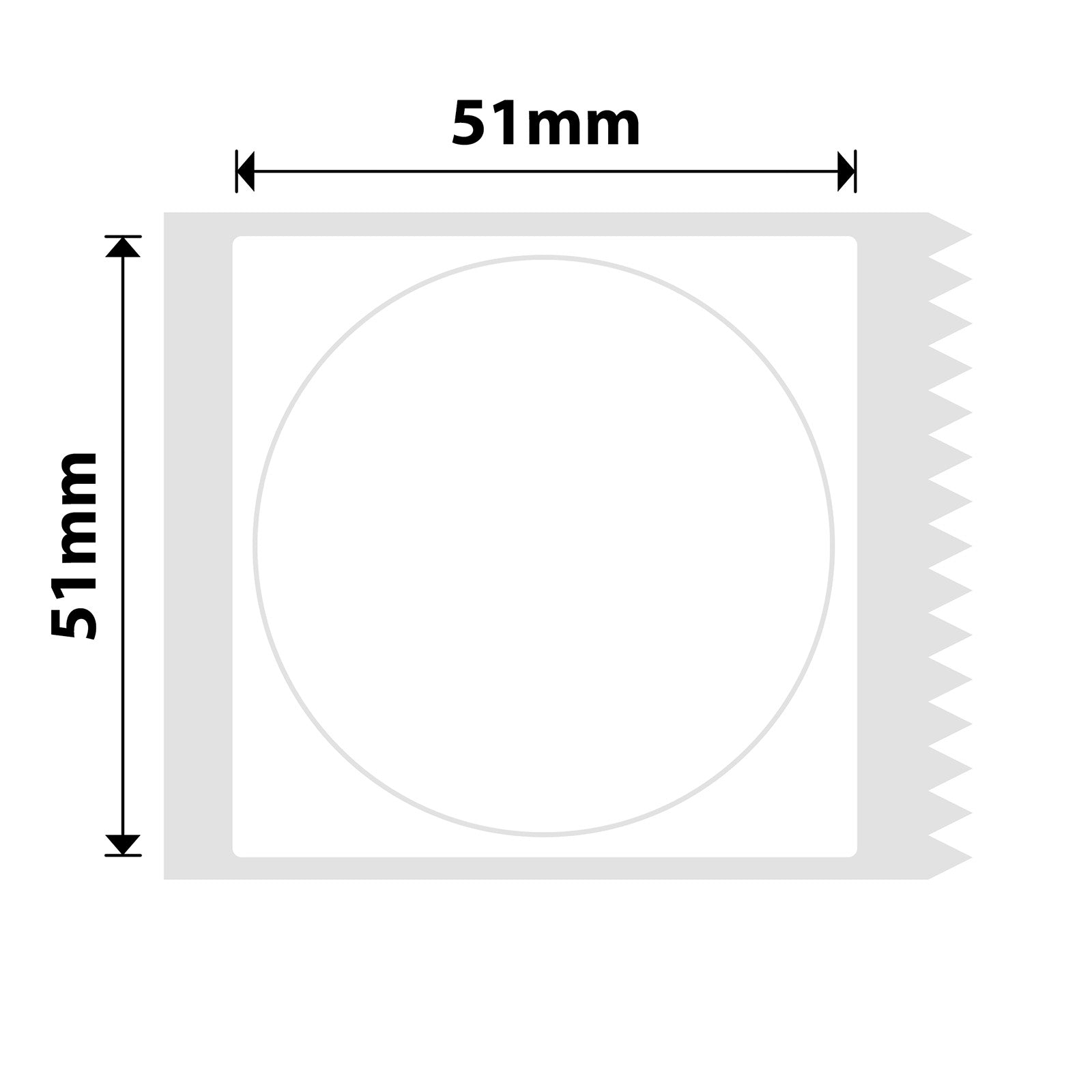NIIMBOT - B Pro Range - 51x51mm - White Round - Dual Colour - Red & Black Text - 145 Labels