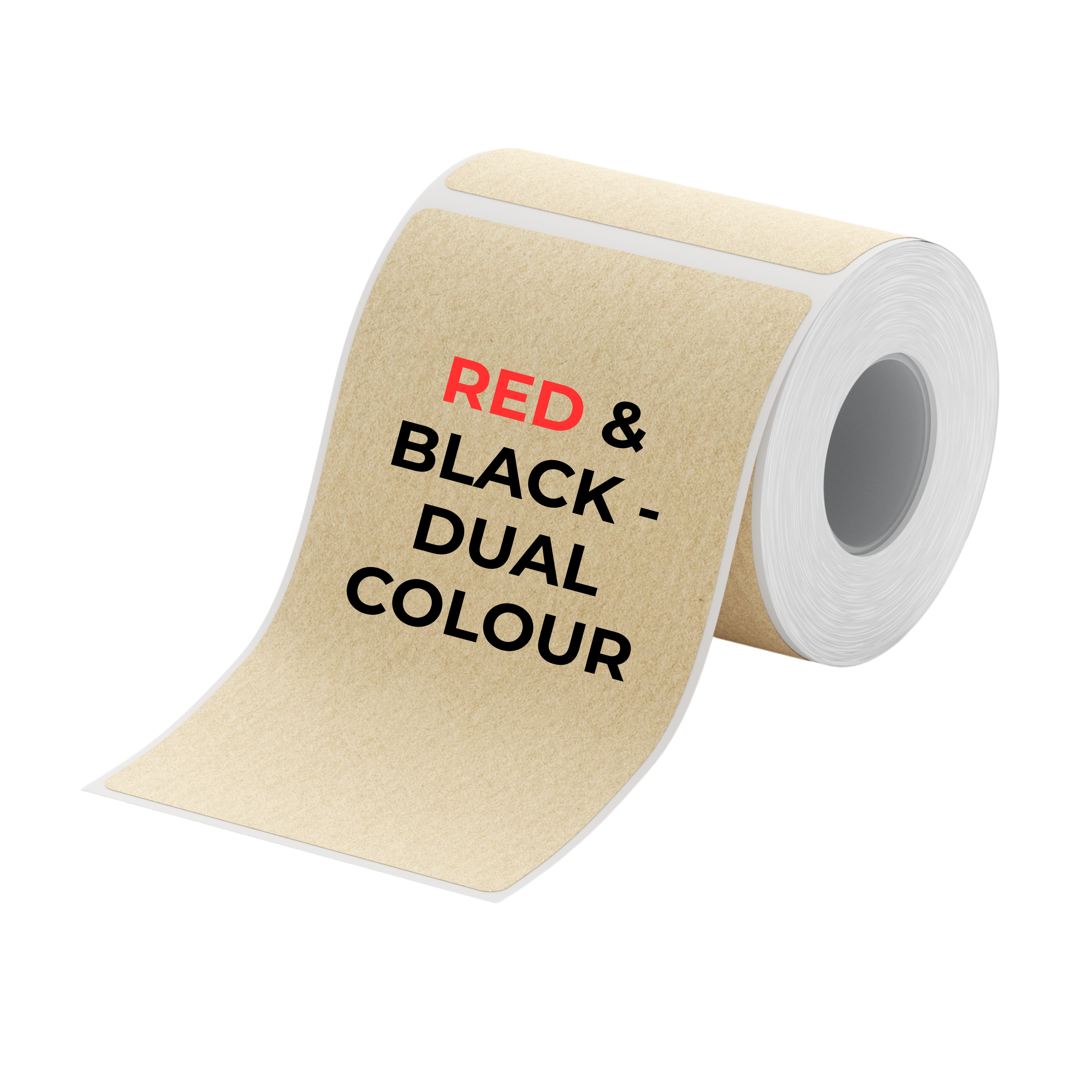 NIIMBOT - B Pro Range - 50x80mm - Kraft - Dual Colour - Red & Black Text - 95 Labels