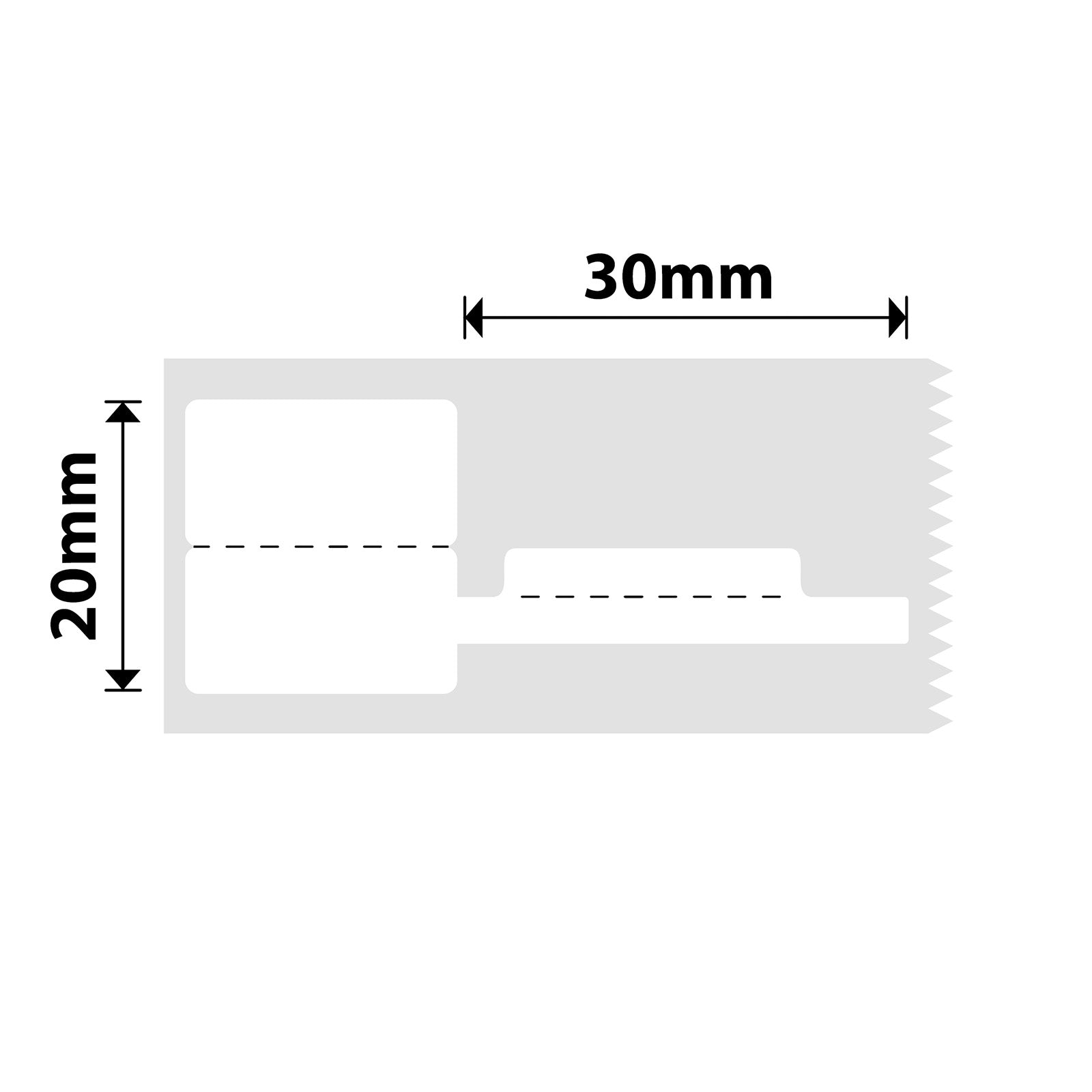 NIIMBOT - M Range - 20x20+30mm - White Jewellery - 345 Labels