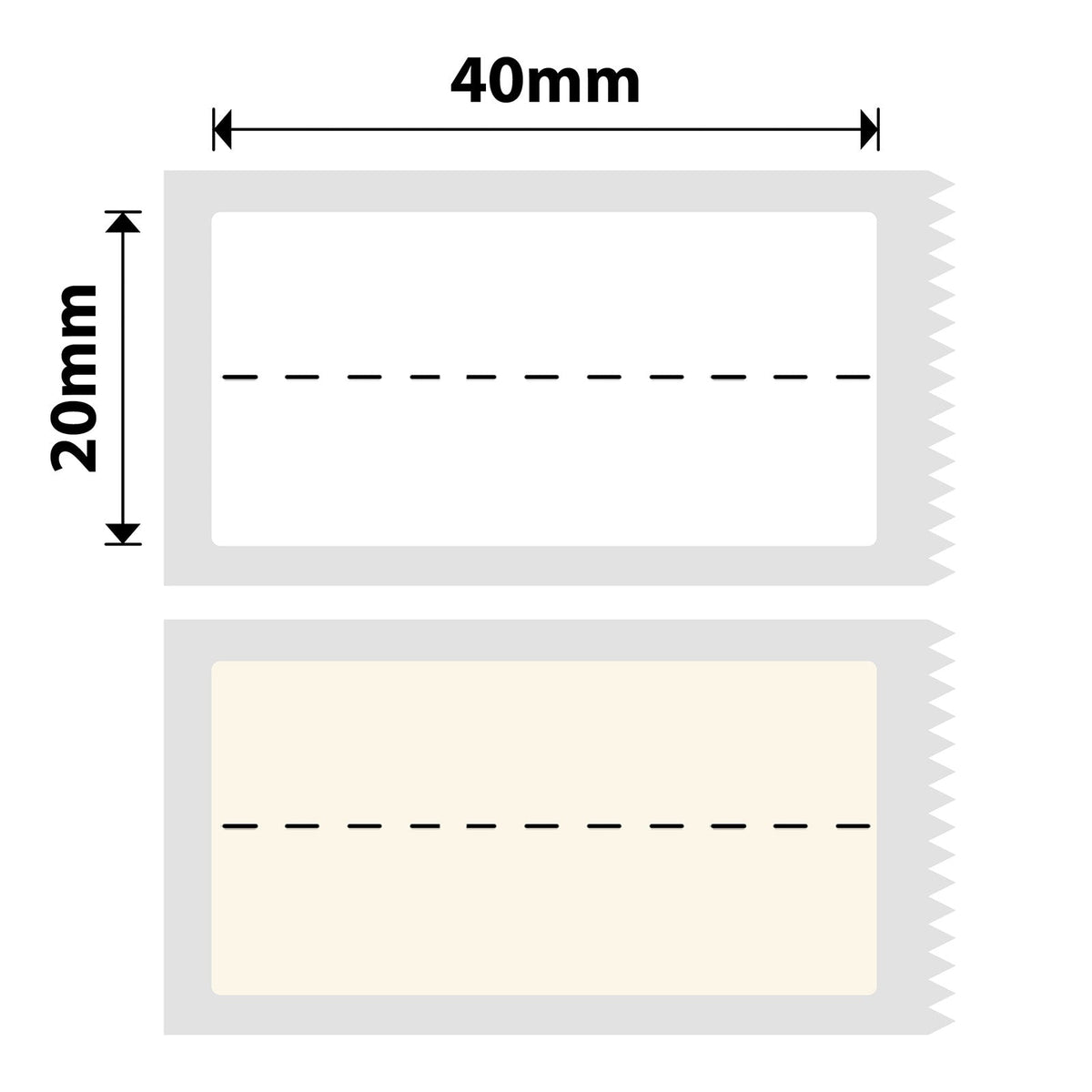 NIIMBOT - M Range - 20x40+25.25mm - White Self Laminating - 135 Labels