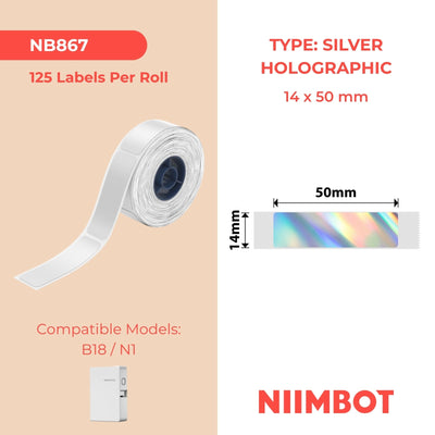 NIIMBOT - N1 - 14x50mm - Hologram - S - 125 Labels