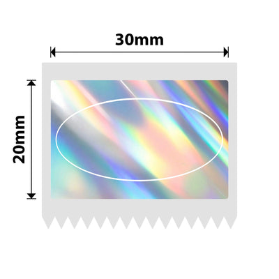 NIIMBOT - M Range - 30x20mm - Silver Laser Holographic Oval - 345 Labels