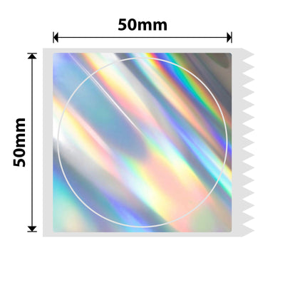 NIIMBOT - M Range - 50x50mm - Silver Holographic Laser Round - 150 Labels