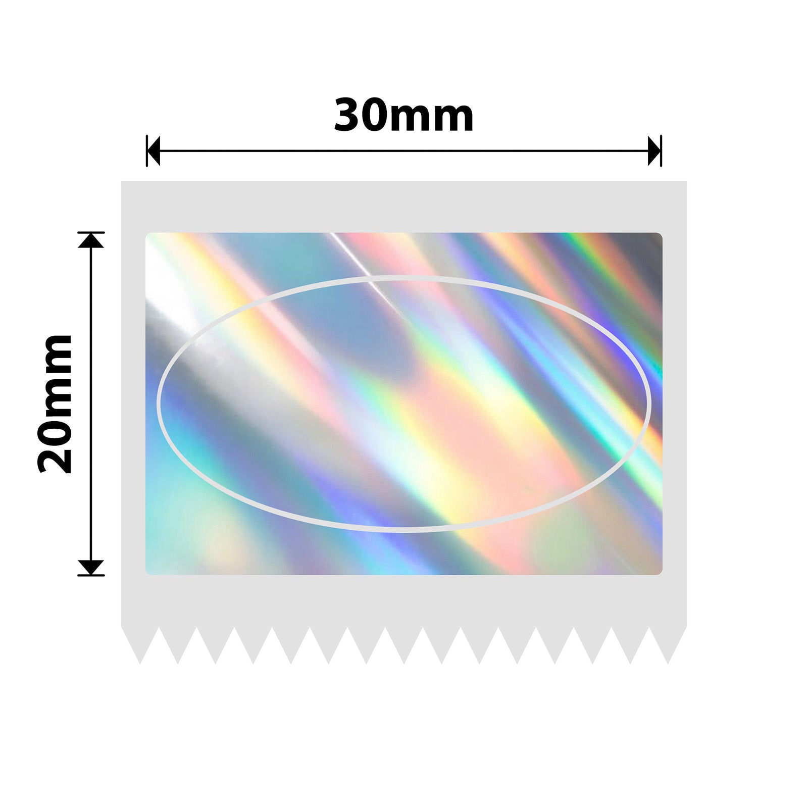 NIIMBOT - M Range - 30x20mm - Silver Oval Laser - 345 Labels