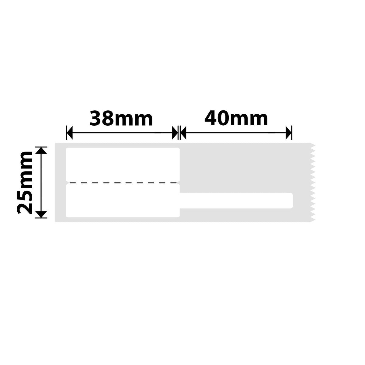 NIIMBOT - M Range - 25x38+40mm - White Cable - 80 Labels