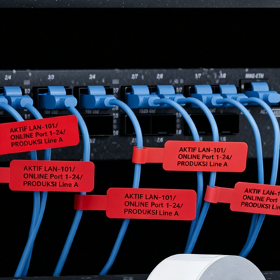 NIIMBOT - M Range - 25x38+40mm - Red Cable - 80 Labels - CN
