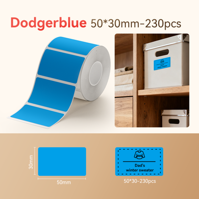 NIIMBOT - B Range - 50x30mm - Dodger Blue - 230 Labels