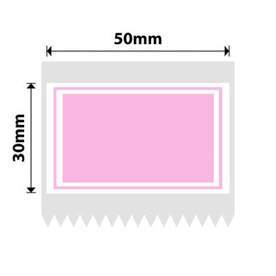 NIIMBOT - B Range - 50x30mm - Pink Border - 230 Labels