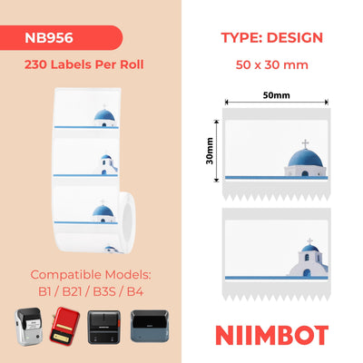 NIIMBOT - B Range - 50x30mm - Santo - 230 Labels