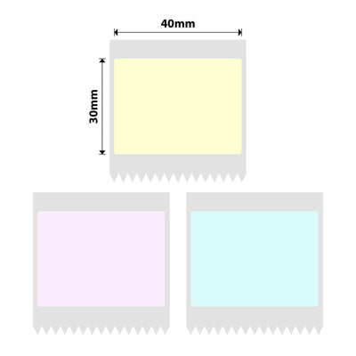 NIIMBOT - B Range - 40x30mm - Macaron Colour - 230 Labels - CN