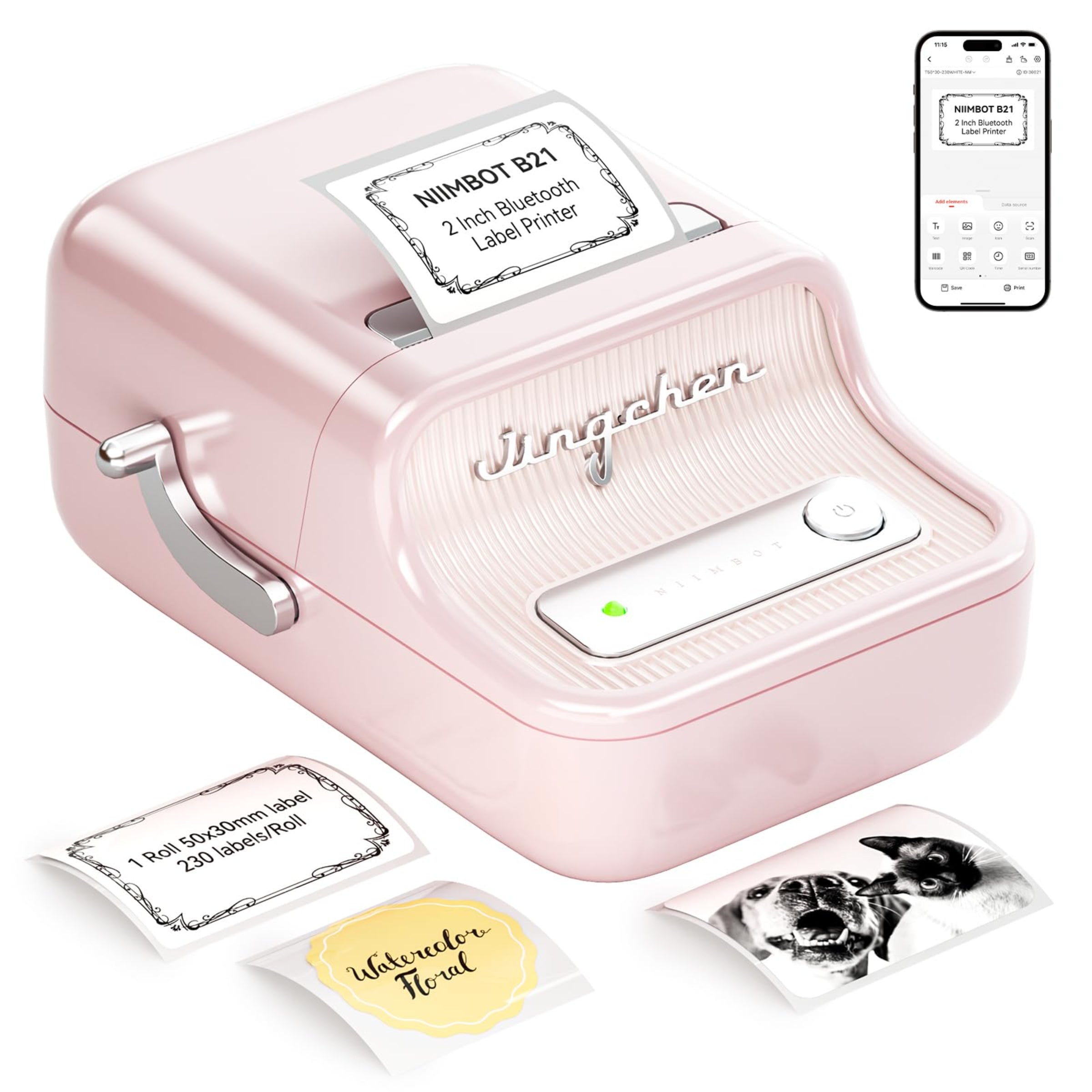 NB109 - NIIMBOT - B21 - PORTABLE THERMAL LABEL BLUETOOTH PRINTER INCLUDING FREE LABEL (50*30MM - WHITE)