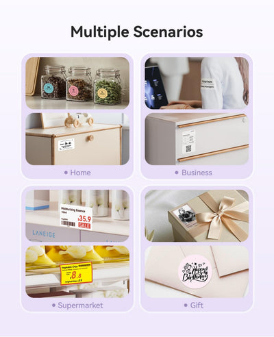 NB607 - NIIMBOT - B21_PRO - 300DPI - PORTABLE THERMAL LABEL BLUETOOTH PRINTER INCL FREE LABEL ROLL (50X30MM)