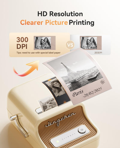 NB607 - NIIMBOT - B21_PRO - 300DPI - PORTABLE THERMAL LABEL BLUETOOTH PRINTER INCL FREE LABEL ROLL (50X30MM)