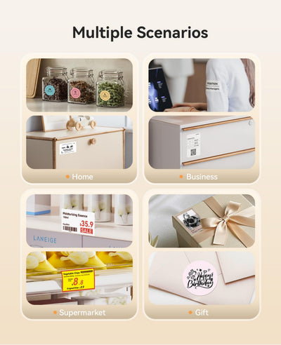 NB607 - NIIMBOT - B21_PRO - 300DPI - PORTABLE THERMAL LABEL BLUETOOTH PRINTER INCL FREE LABEL ROLL (50X30MM)