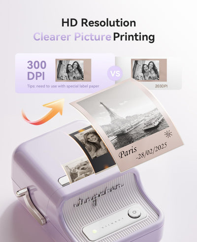 NB607 - NIIMBOT - B21_PRO - 300DPI - PORTABLE THERMAL LABEL BLUETOOTH PRINTER INCL FREE LABEL ROLL (50X30MM)