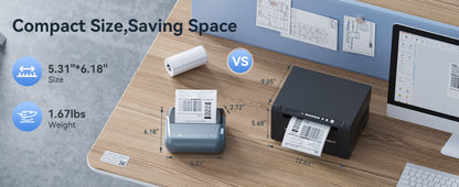 NB609 - NIIMBOT - B4 - BLUETOOTH SHIPPING THERMAL LABEL PRINTER WITH FREE ROLL – LAKE BLUE 🌊
