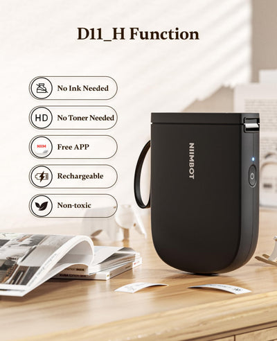 NB525 - NIIMBOT - D11_H - 300DPI - PORTABLE BLUETOOTH LABEL PRINTER INC FREE LABEL ROLL