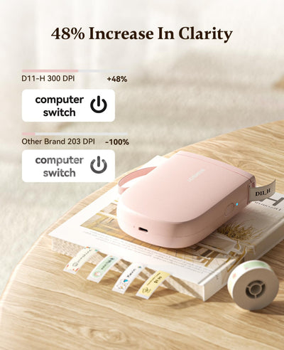 NB525 - NIIMBOT - D11_H - 300DPI - PORTABLE BLUETOOTH LABEL PRINTER INC FREE LABEL ROLL