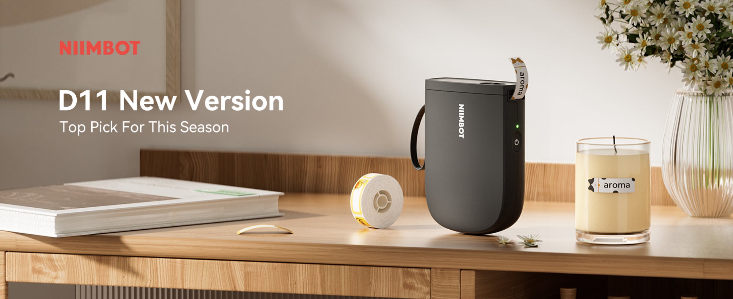 NIIMBOT - D11_H - 300DPI - PORTABLE BLUETOOTH LABEL PRINTER KUHLANGANISA NE-LABEL ROLL YAMAHHALA