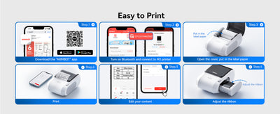 NB610 - NIIMBOT - M3 - PORTABLE BLUETOOTH THERMAL TRANSFER LABEL PRINTER - INCL FREE LABEL ROLL