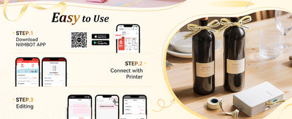 NB624 - NIIMBOT - N1 - BLUETOOTH SATIN RIBBON & LABEL PRINTER KIT INCLUDES BOTH SETS