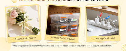 NB624 - NIIMBOT - N1 - BLUETOOTH SATIN RIBBON & LABEL PRINTER KIT INCLUDES BOTH SETS