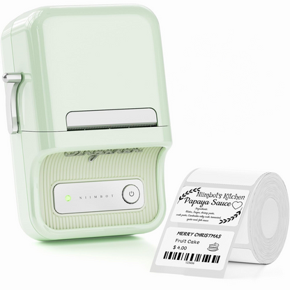 NB109 - NIIMBOT - B21 - PORTABLE THERMAL LABEL BLUETOOTH PRINTER INCLUDING FREE LABEL (50*30MM - WHITE)