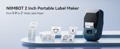 NB589 - NIIMBOT - M2_H - 300DPI THERMAL TRANSFER BLUETOOTH LABEL PRINTER - INCL BLACK RIBBON CARTRIDGE & WHITE 50X30MM LABEL