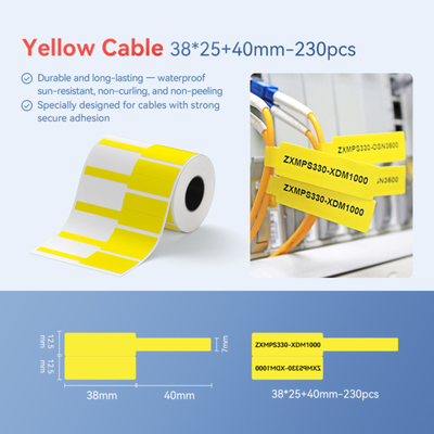 NIIMBOT - M Range - 38x25+40mm - Yellow Cable - 230 Labels - CN