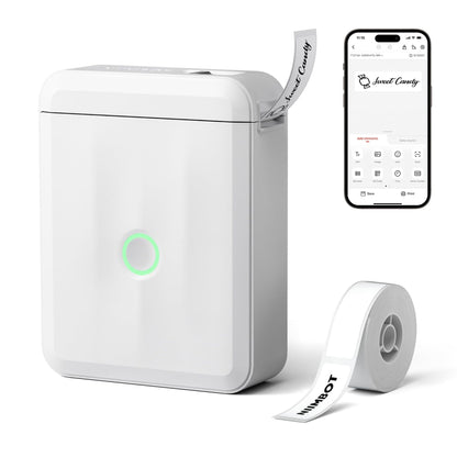 NIIMBOT - D110_M - PORTABLE BLUETOOTH LABEL PRINTER INCLUDING FREE LABEL ROLL (12*40MM - WHITE)