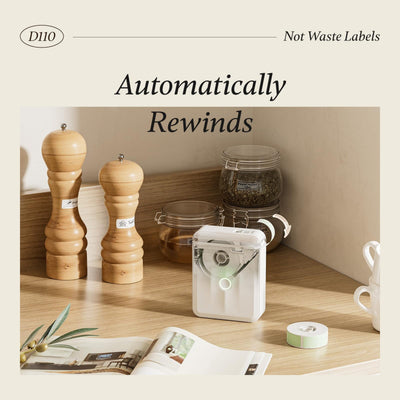 NB524 - NIIMBOT - D110_M - PORTABLE BLUETOOTH LABEL PRINTER INCL FREE LABEL ROLL (12X40MM)