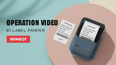 NB493 - NIIMBOT - B1 - PORTABLE THERMAL LABEL BLUETOOTH PRINTER INCL FREE WHITE LABEL (50X30MM)