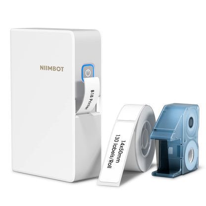 NIIMBOT - B18 - BLUETOOTH THERMAL TRANSFER LABEL PRINTER INCL FREE LABEL & RIBBON (14*50MM - WHITE)