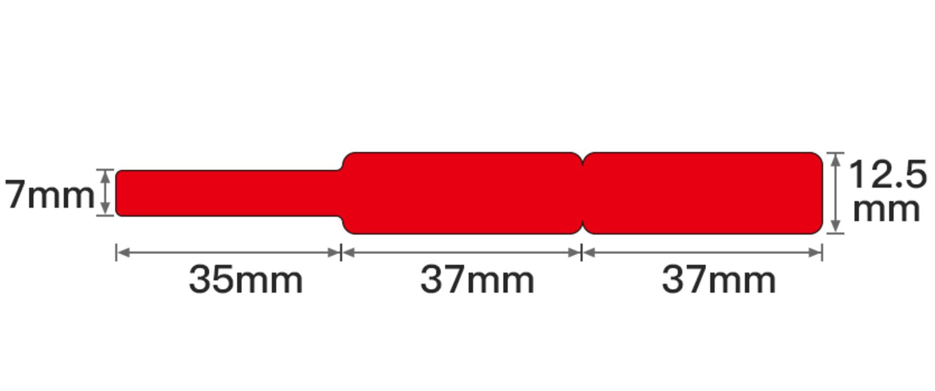 I-NB141 - NIIMBOT - D11 / D101 / D110 - RXL 12.5*109MM - 65 AMALEBULA NGEROLI NGALINYE - IKHEBHULU ELIBOMVU