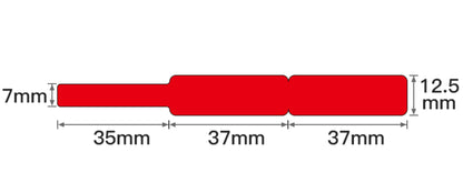 NB141 - NIIMBOT - D11 / D101 / D110 - RXL 12.5*109MM - 65 ETIKETTE PER ROL - ROOI KABEL