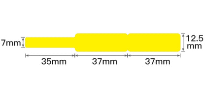 NB140 - NIIMBOT - D11 / D101 / D110 - RXL 12.5*109MM - 65 ETIKETTE PER ROL - GEEL KABEL