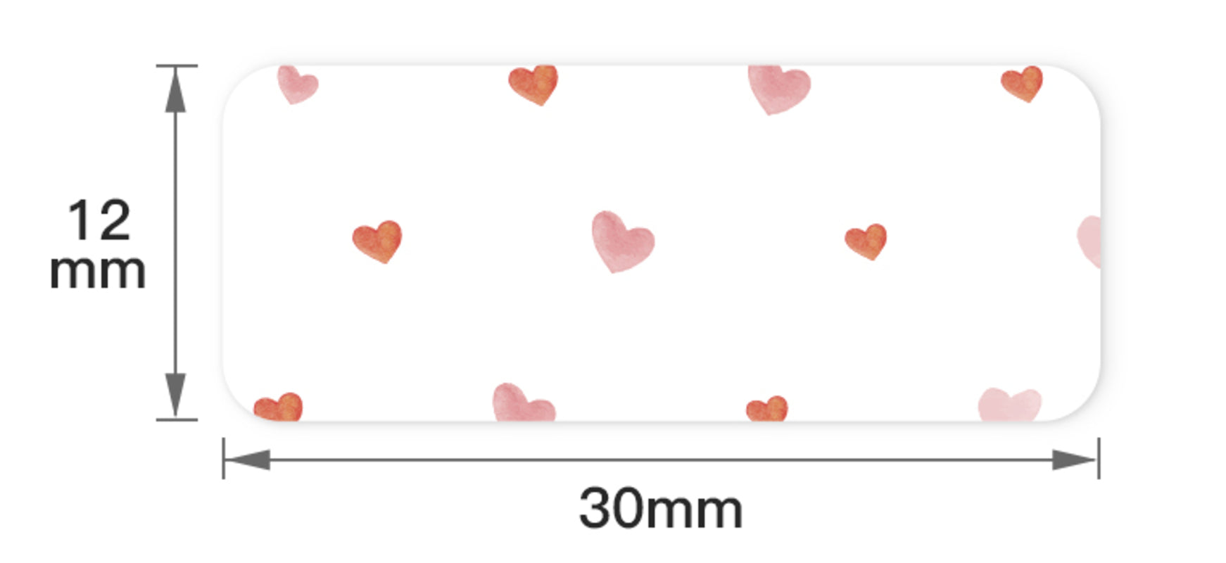 NB147 - NIIMBOT - D11 / D101 / D110 - 12*30MM - 210 THERMAL LABELS - LOVE DESIGN