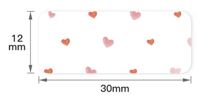 NB147 - NIIMBOT - D11 / D101 / D110 - 12*30MM - 210 THERMAL LABELS - LOVE DESIGN