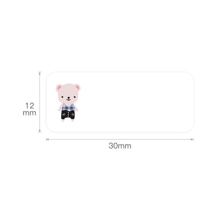 NB127 - NIIMBOT - D11 / D101 / D110 - 12*30MM - 210 THERMAL LABELS - BABY BEAR DESIGN