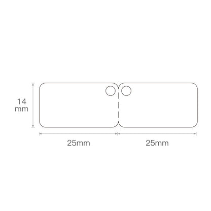 NB133 - NIIMBOT - D11 / D101 / D110 - 14*50MM FOLD - 130 LABELS PER ROLL - WHITE JEWELLERY TAG