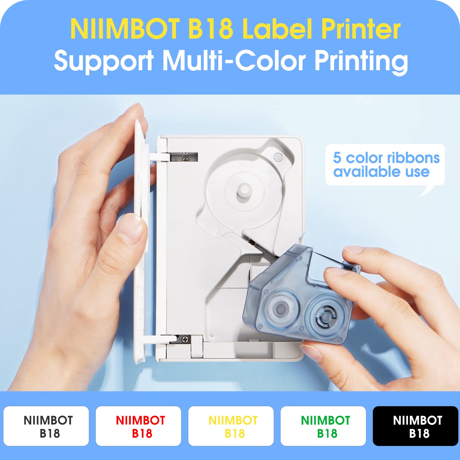 Portable Bluetooth Thermal Label Printer, Thermal Sticker Printer Blue –  NIIMBOT