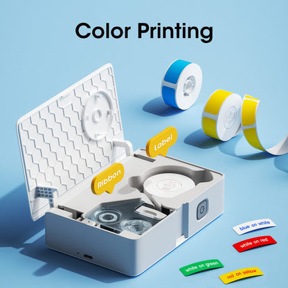 NB382 - NIIMBOT - B18 - BLUETOOTH THERMAL TRANSFER LABEL PRINTER INCL FREE LABEL & RIBBON (14*50MM - WHITE)