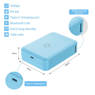 NB120 - NIIMBOT - D110 - DRAAGBARE ETIKET BLUETOOTH-DRUKKER INSLUITEND GRATIS ETIKETROL (15*30MM - WIT)