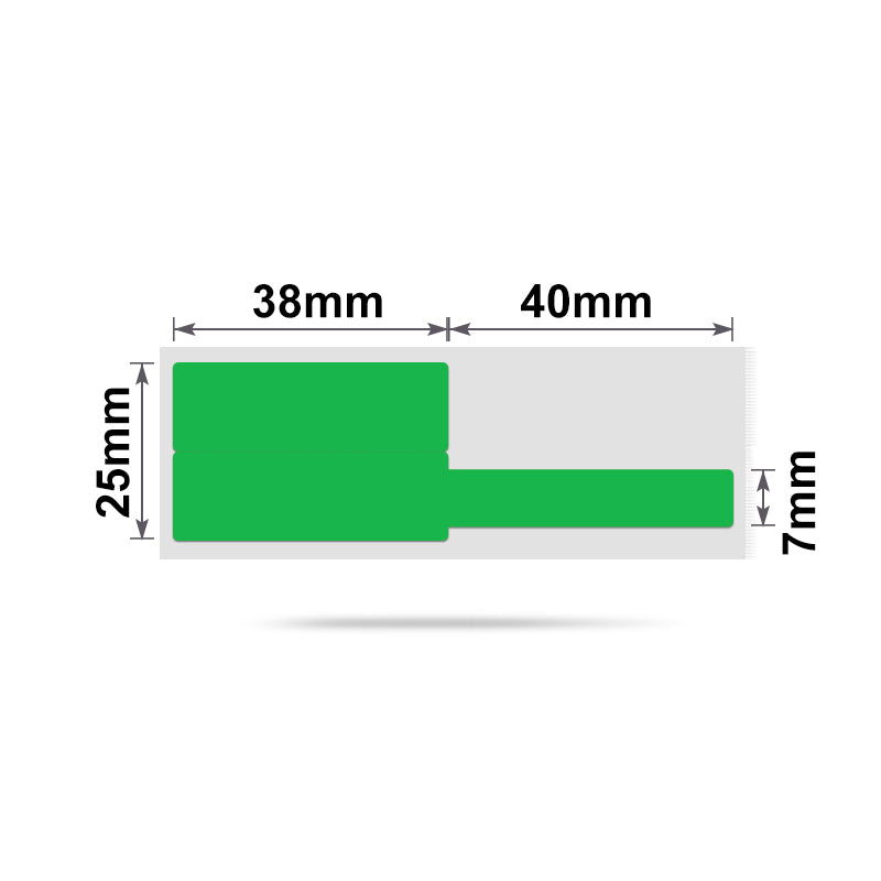NB250 - NIIMBOT - B1 / B21 / B3S - 25*78MM - 100 LABELS PER ROLL - CABLE / JEWELLERY - GREEN