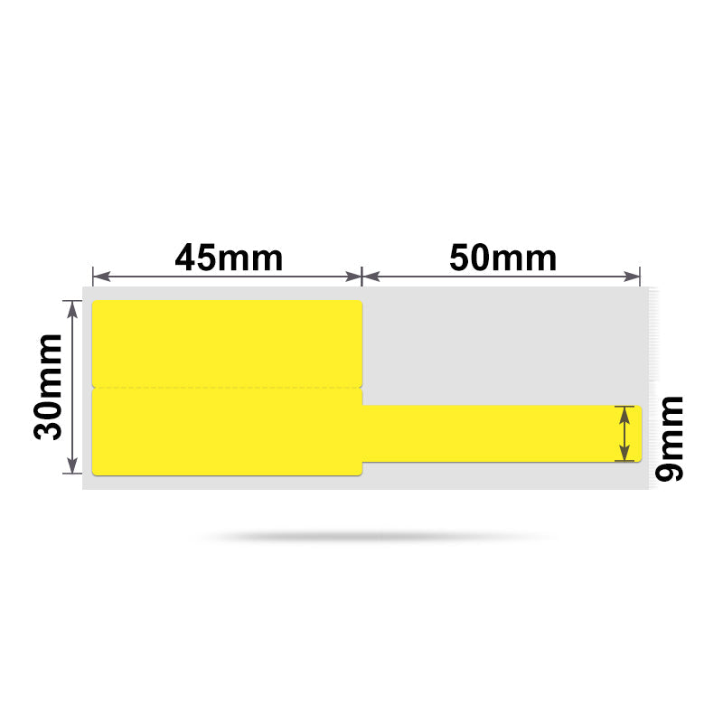 NB252 - NIIMBOT - B1 / B21 / B3S - 30*95MM - 100 LABELS PER ROLL - CABLE / JEWELLERY - YELLOW
