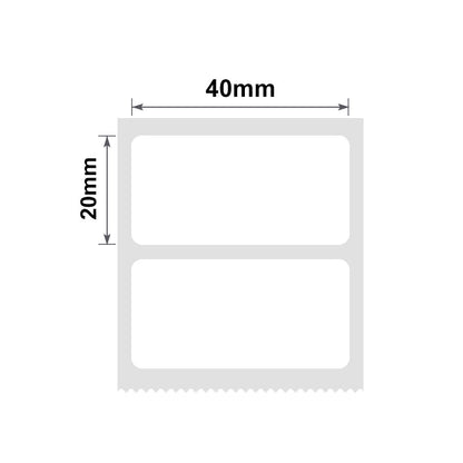 NB187 - NIIMBOT - B1 / B21 / B3S - 40*20MM - 320 ETIKETTE PER ROL - WIT 