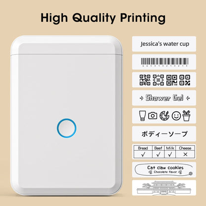 NB120 - NIIMBOT - D110 - PORTABLE LABEL BLUETOOTH PRINTER INCLUDING FREE LABEL ROLL (15*30MM - WHITE)