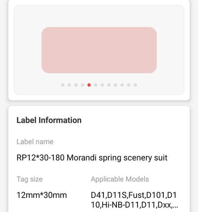 NB138 - NIIMBOT - D11 / D101 / D110 / H1S - 12X40MM - 145 AUTUMN EDITION LABELS - 12 X ROLLS